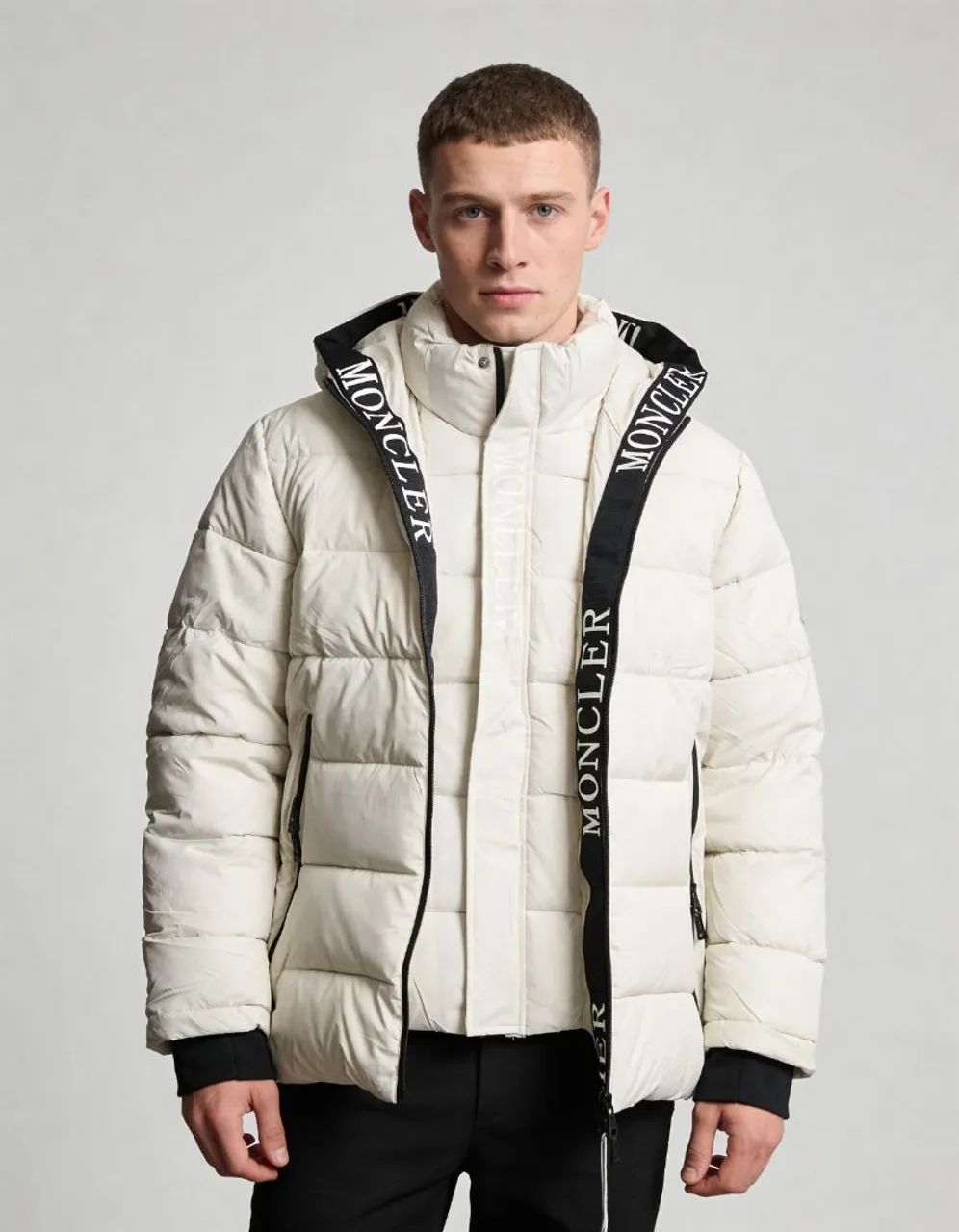 Jaqueta Moncler hood down jacket creme