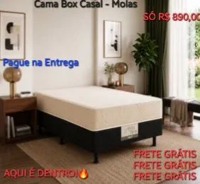 Cama Box Casal Molas com FRETE GRÁTIS: É DENTRO!