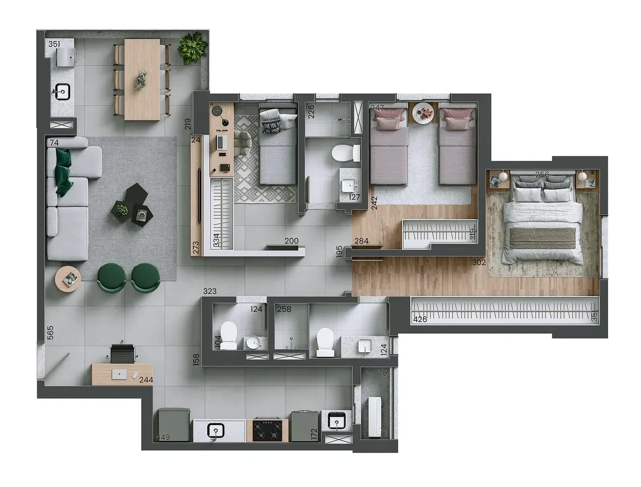 PLANTA 87m²