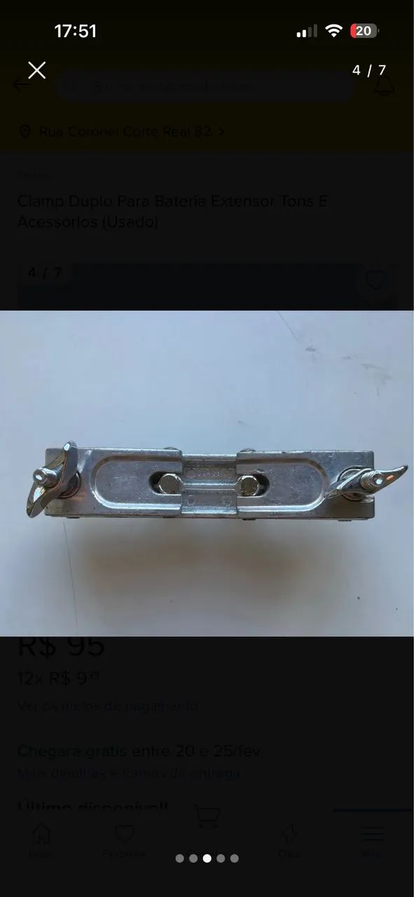 Clamp Duplo Para Bateria Extensor Tons E Acessórios - Foto 4