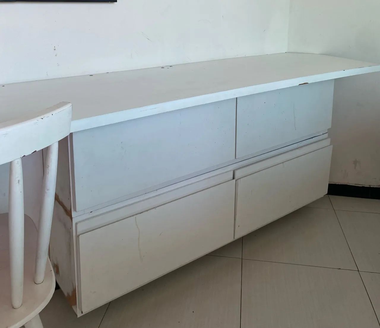 Escrivaninha Penteadeira Mesa Escritório com Armário - Foto 3