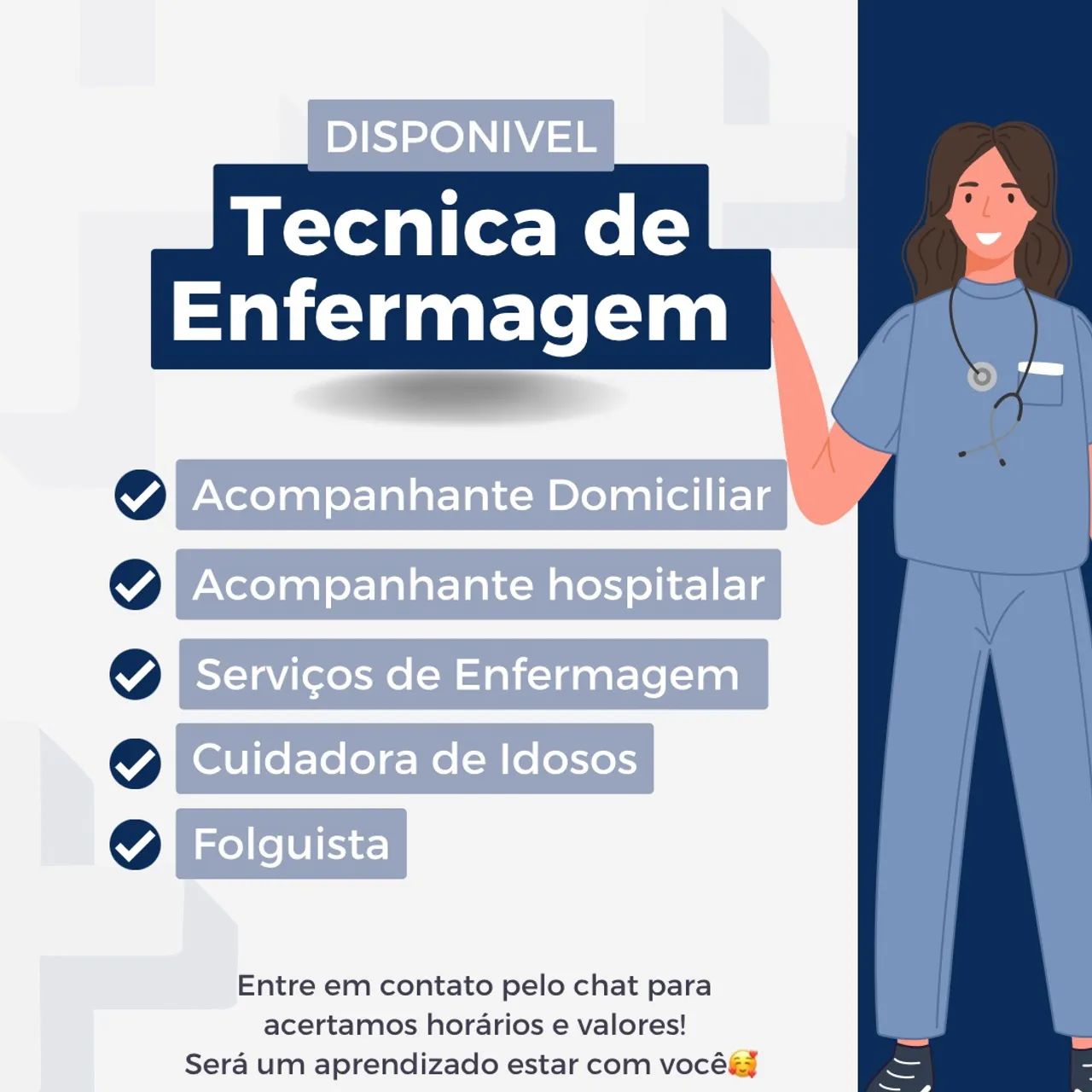 Acompanhante Hospitalar/Cuidadora Domiciliar 