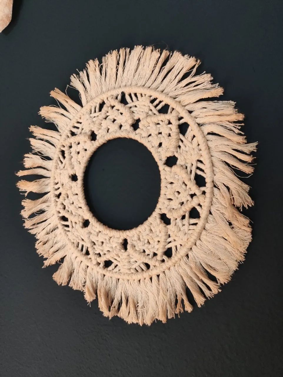 Kit 8 decorações em macramé e madeira - Foto 4