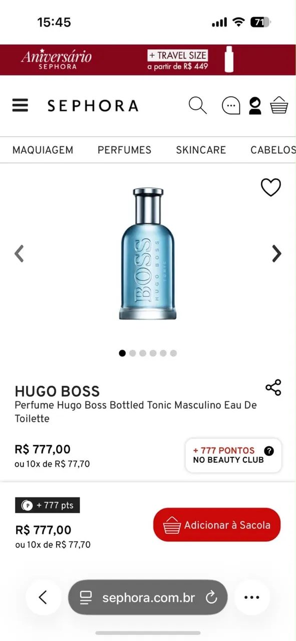 Hugo Boss Bottled Tonic 100 ml - Semi-novo - Foto 3