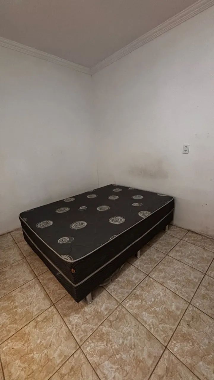 Cama box de casal + colchão 