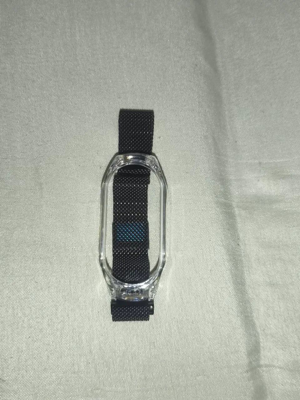 Pulseira para MiBand 9 Preta Magnética Hello Kitty - Foto 2