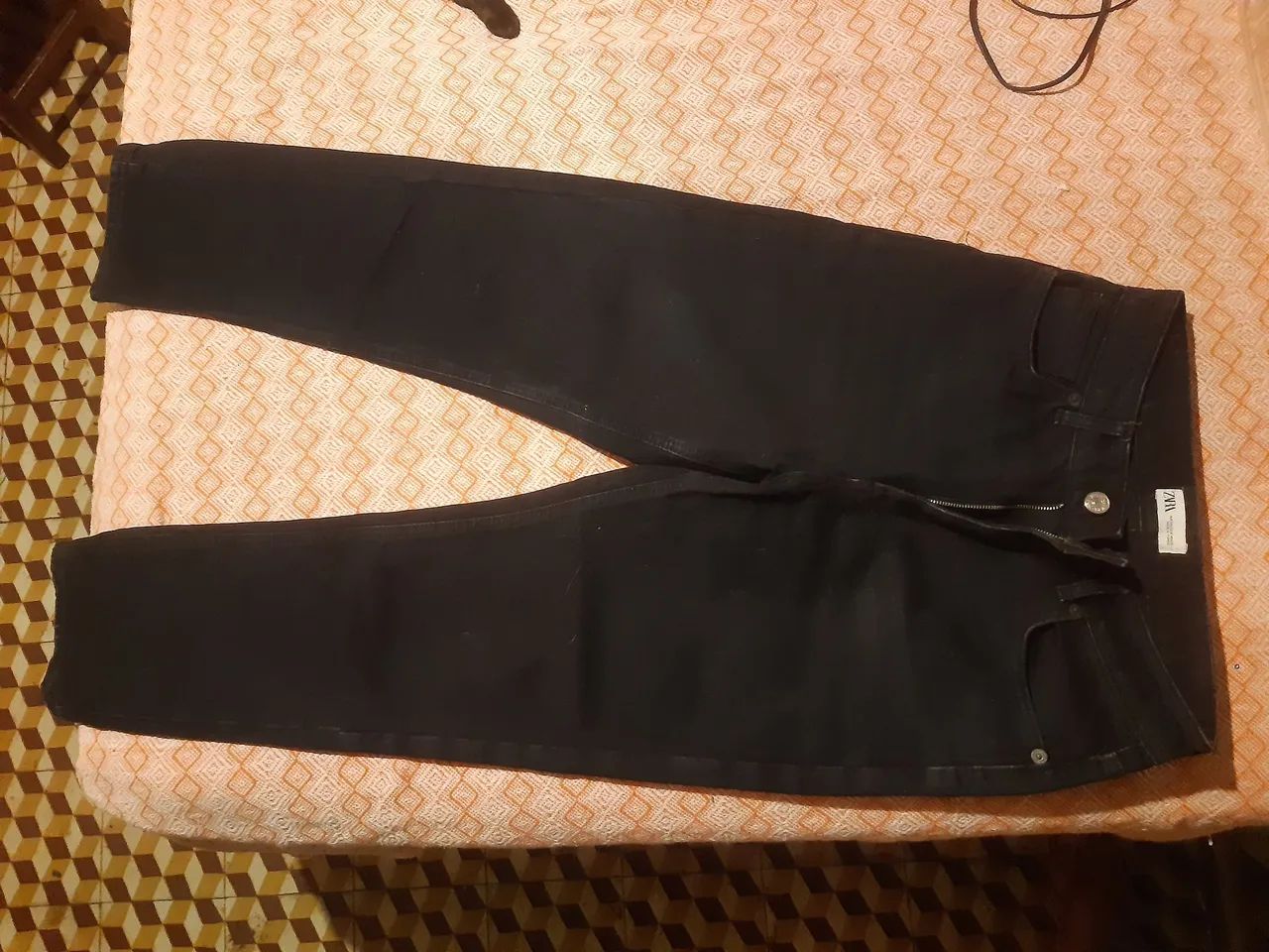 Calça Zara brim preta feminina - Foto 3