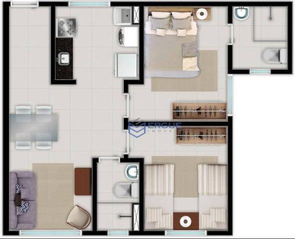 Apartamento com 2 dormitórios à venda, 47 m² por r$ 130.990 - centro - caucaia/ce - Foto 7