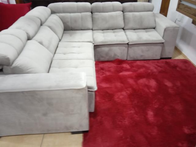 Sofá 2,50 X 2,50 Retrátil e Reclinável NOVO - Foto 2