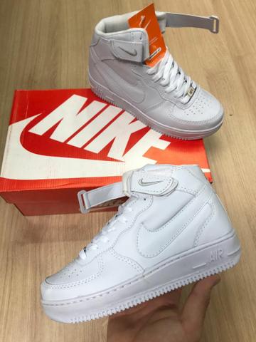 tenis nike air force branco cano alto