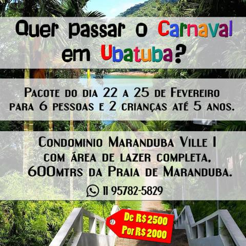 Carnaval em apto em Ubatuba