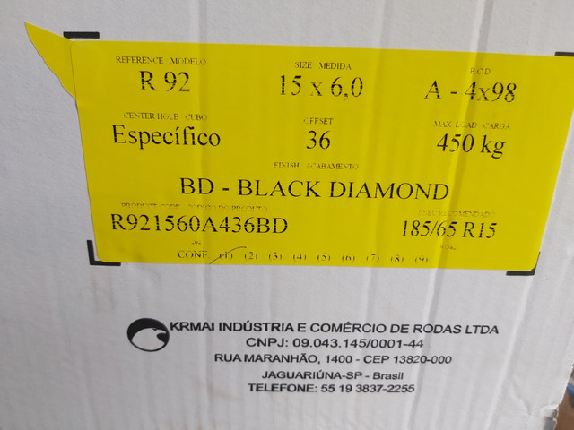 Roda aro 15 Black diamantada  - Foto 2