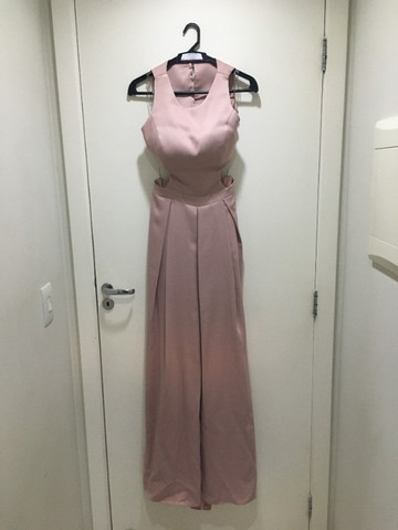 vestido longo rosa antigo