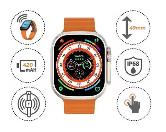 Smartwatch W69 Ulta 49mm memória 2Gb toca música NFC jogos lançamento 2023  / 2024 - Acessórios - Recreio dos Bandeirantes, Rio de Janeiro 1230896590