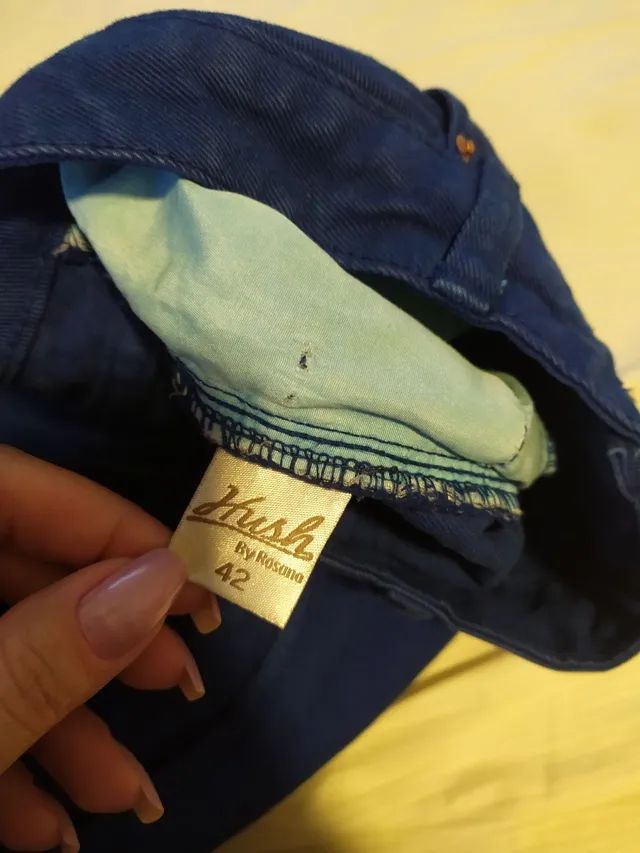 Saia jeans azul 42 - Foto 5