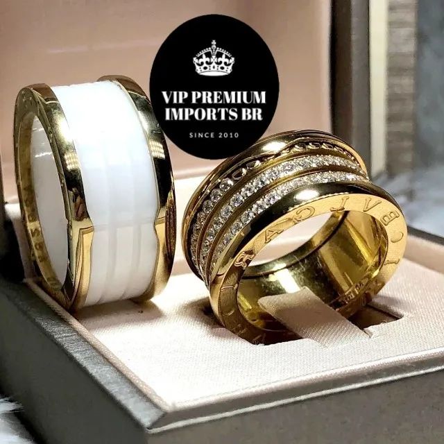 aliança anel bvlgari bulgari grossa 10mm - Foto 2