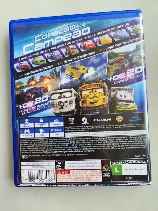 Game Carros 3: Correndo Para Vencer - PS4 em Promoção na Americanas
