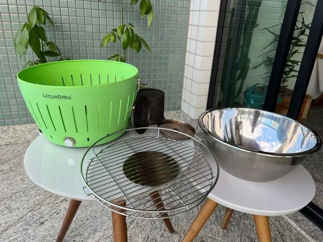LottusGrill Churrasqueira de mesa a carvão que não faz fumaça - Foto 5