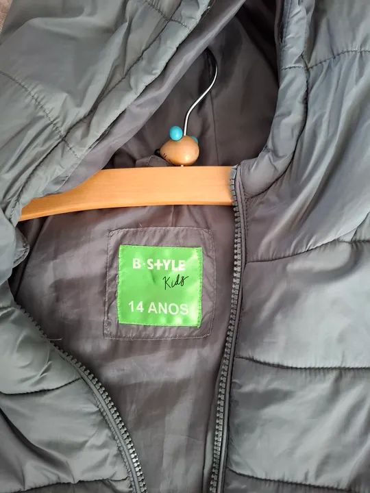 Jaqueta de inverno infantil - cinza - Foto 2