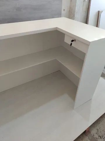 balcão para recepção Lana atendimento em pé branco  - Foto 2