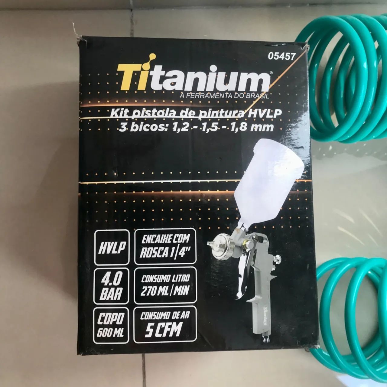 Pistola pintura com mangueira  - Foto 3