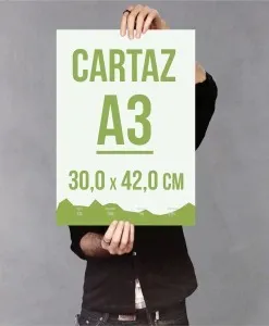 Cartaz A3 impresso de papel personalizado para divulgação