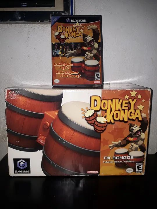 Jogo Donkey Konga com DK Bongos (sem testes)