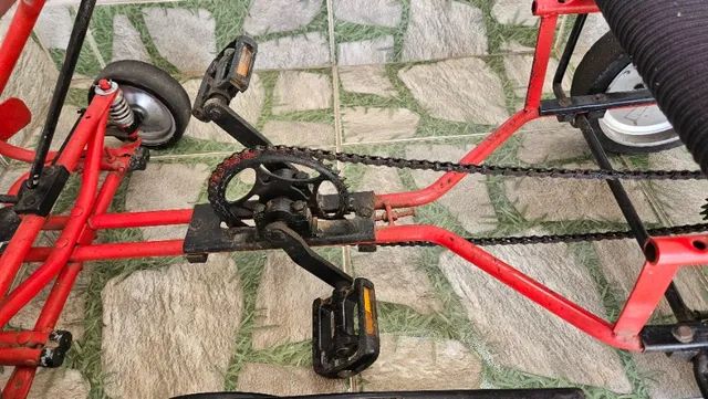 Pedal kart kartbike  com rodas de borrachas em ótimo estado - Foto 4