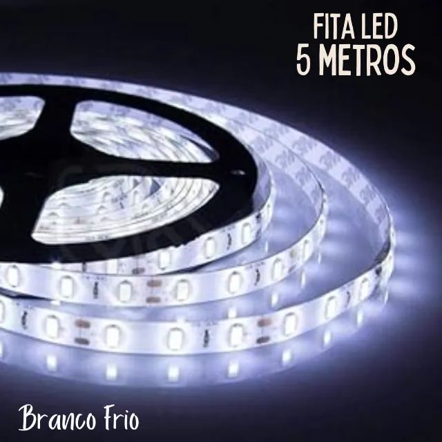 Fita Led 5 Metros com Dupla Face Adesiva 3528 + Fonte 12v 2a _ CS477 - Foto 3