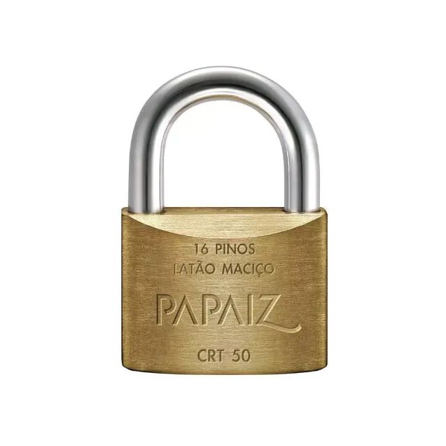 Cadeado Com Chave Tetra de Crt50 em Latão - Papaiz