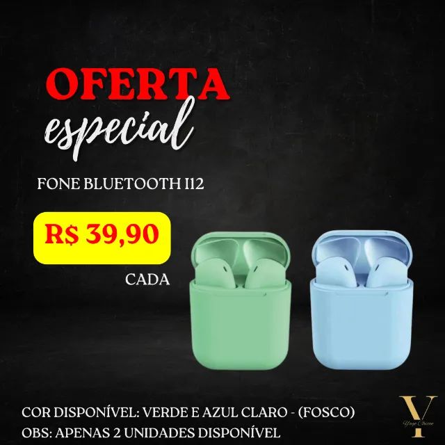 Fone Bluetooth I12!
