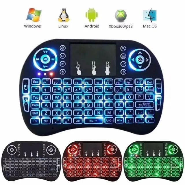 Mini Teclado Led Controle Sem Fio Iluminado Para Smart Tv/Tv Box/Pc - Foto 4