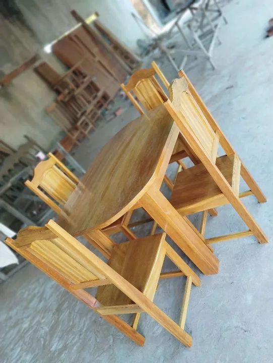 Conjunto de mesa de jantar 4 cadeiras  - Foto 3