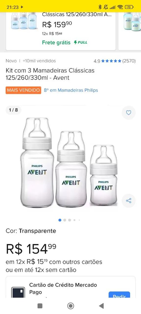 Kit de Mamadeiras Philips Avent Anti-Cólica - Foto 3