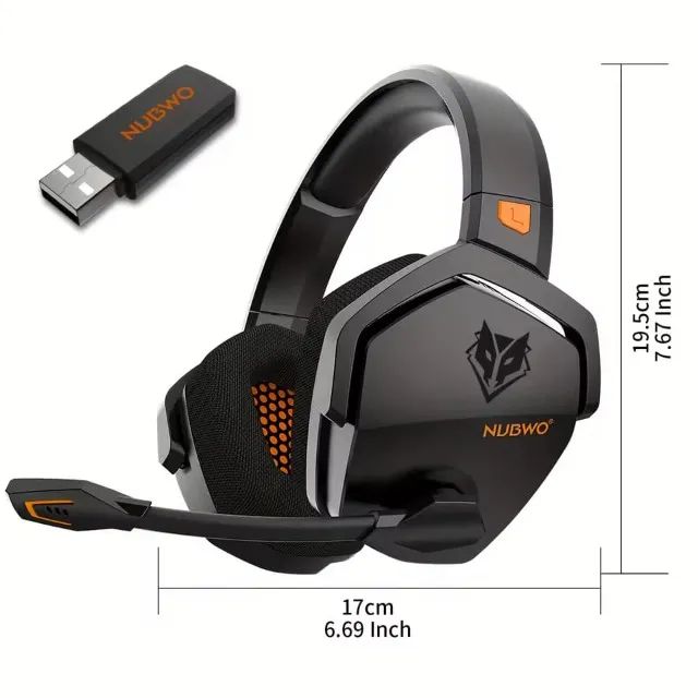 Fone de ouvido para jogos NUBWO G06 para PS5, PS4, XBOX, PC, Mac, 2,4 GHz 