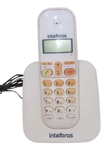 Base, Cabo, Fonte e Telefone Sem Fio Intelbras TS3110 Antigos - Foto 3