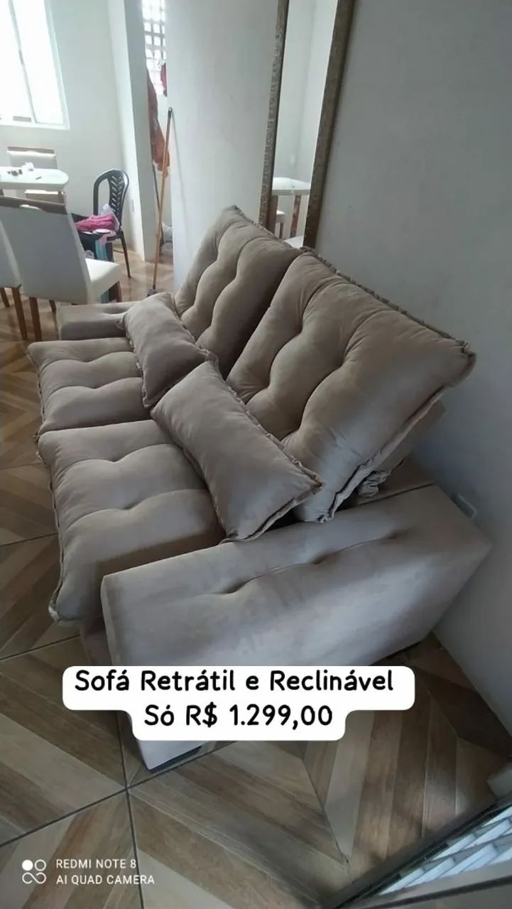 Quer Comprar Sofá Retrátil Novo? Só aqui Diretamente da Fábrica (Sem Intermediários) - Foto 3