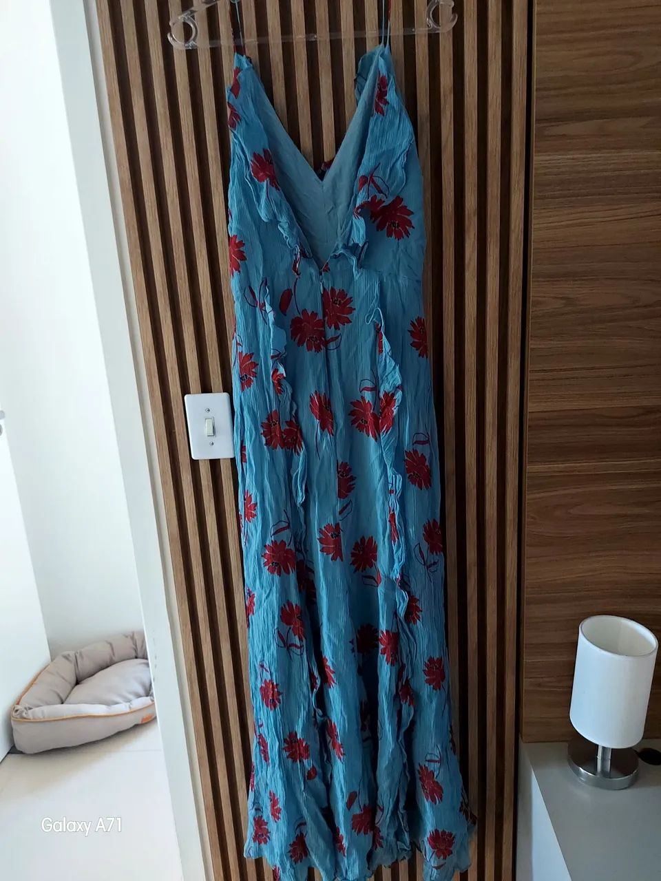 Vestido Longo Azul Floral - Maria Filó - Foto 2