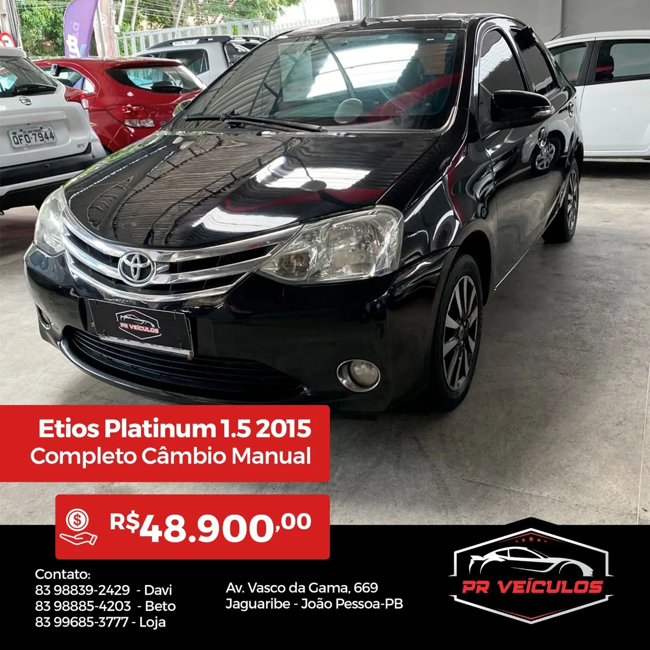 Etios Platinum 1.5 sedan Manual 2015 completo.