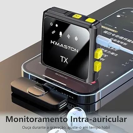 Microfone Duplo Sem fio HMASTON MK-11 - Foto 3
