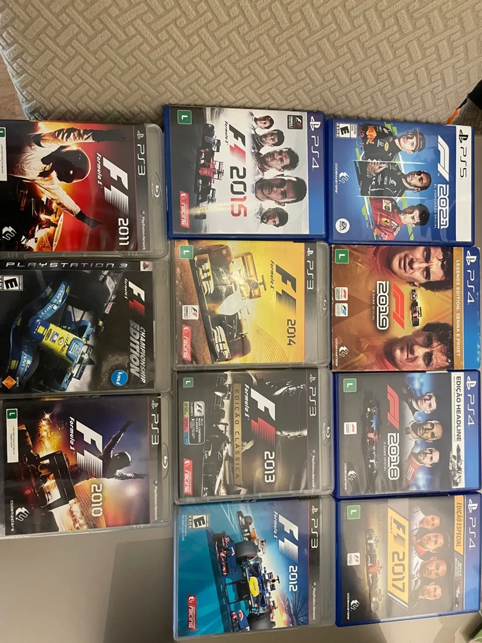 Coleção F1 - Jogos de Playstation 3, 4 e 5