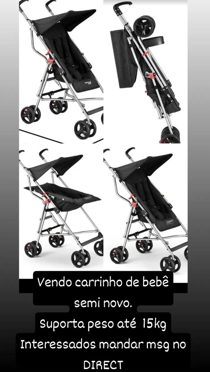 Carrinho de bebê seminovo