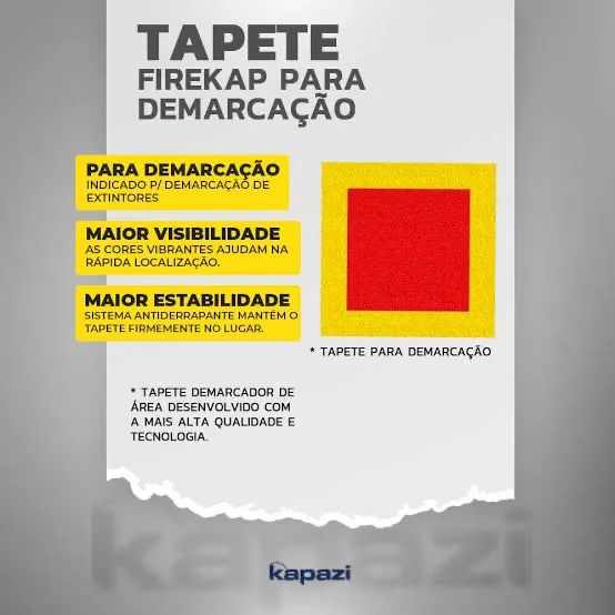 Tapete demarcação extintor de incêndio 