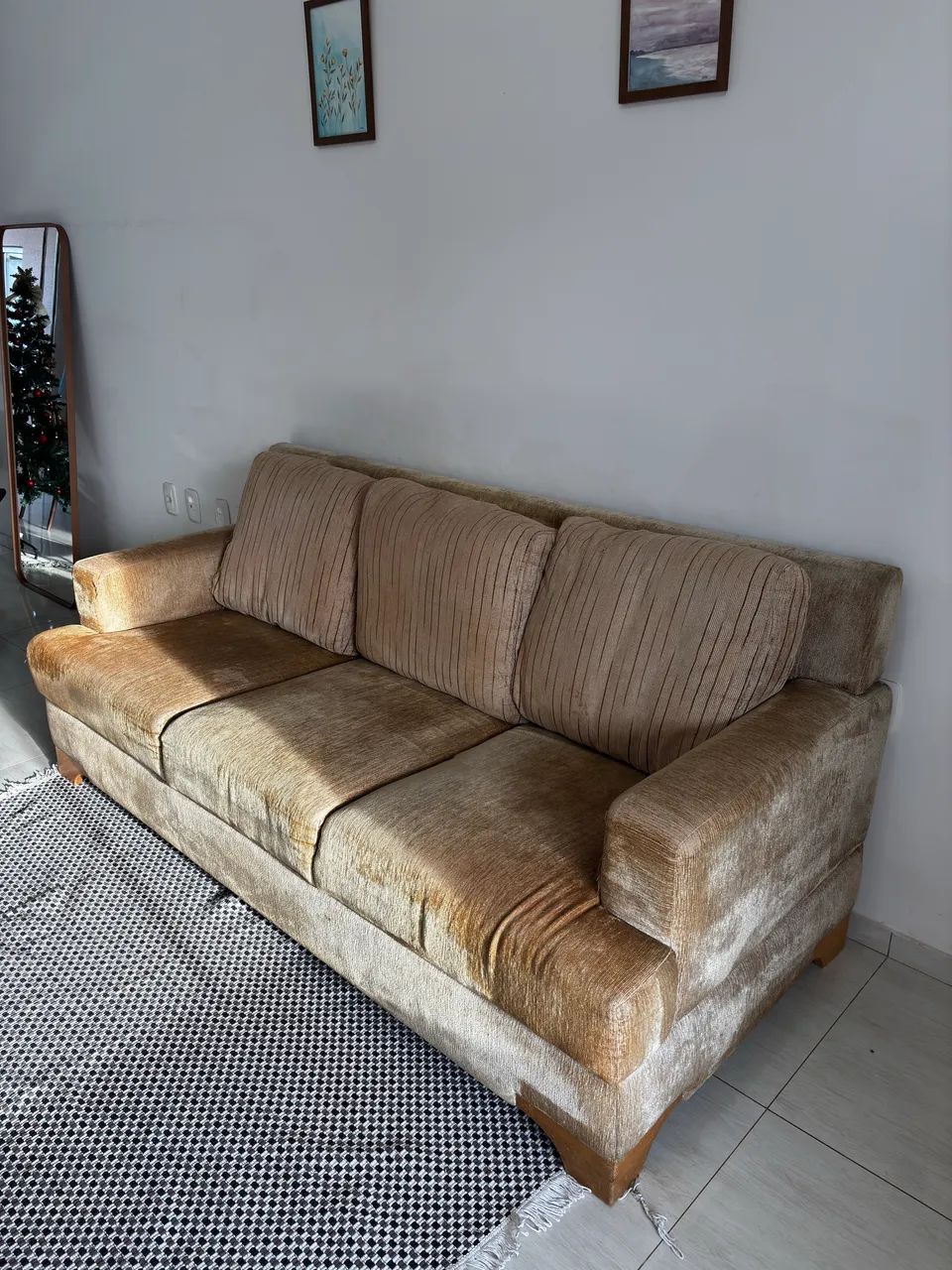 Sofá usado - 3 lugares