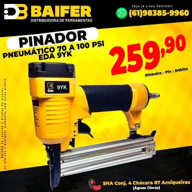 Pinador Pneumático 70 a 100 Psi Eda 9yk