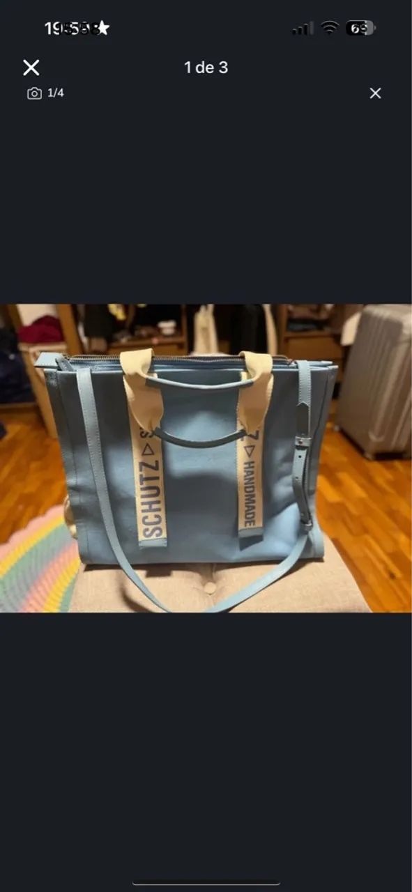Bolsa Schutz Azul - Nova e Original - Foto 3
