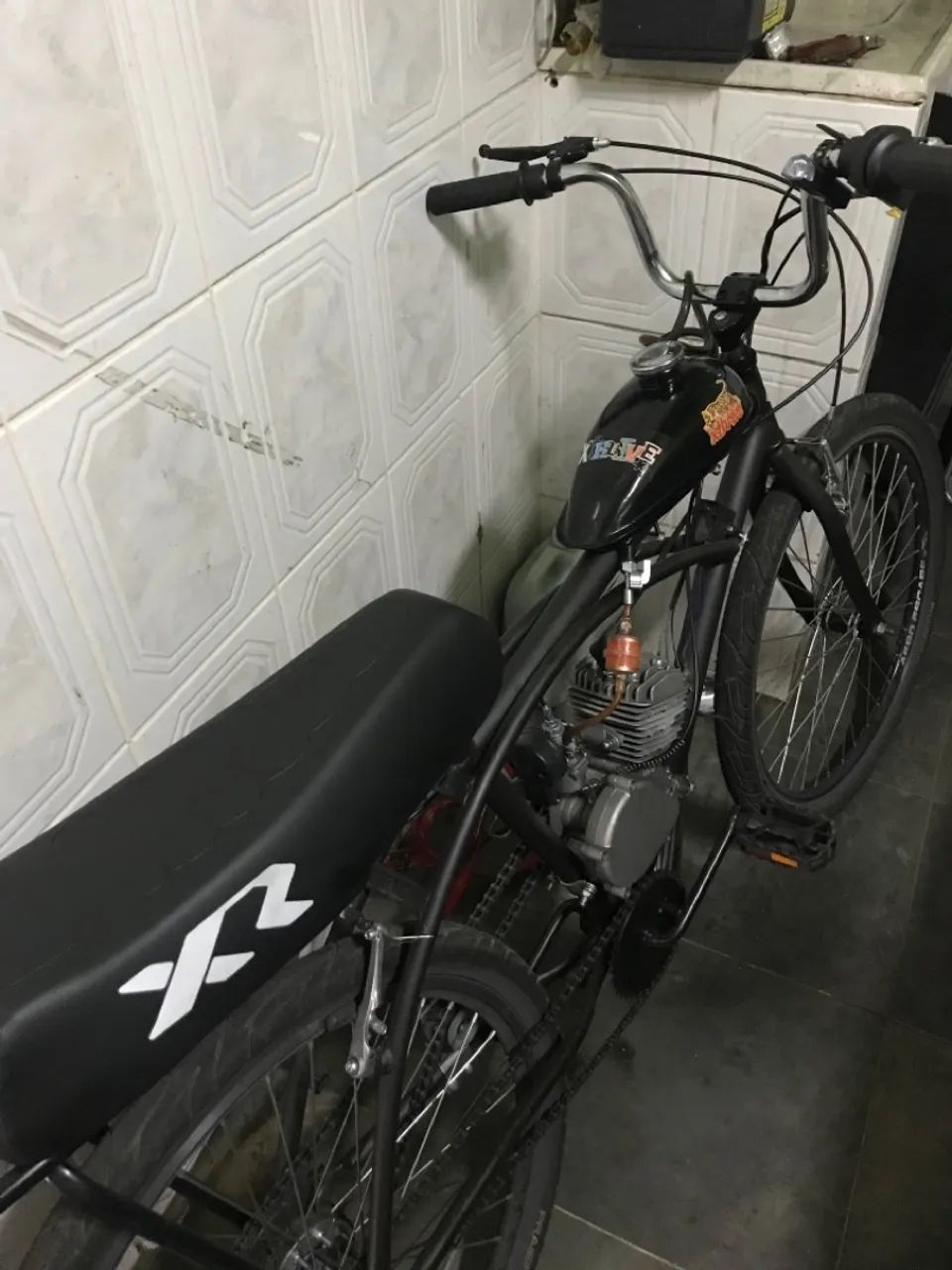 5 Set Barra Bucking E Palla In Acciaio Per Bicicletta Motorizzata 66/80cc