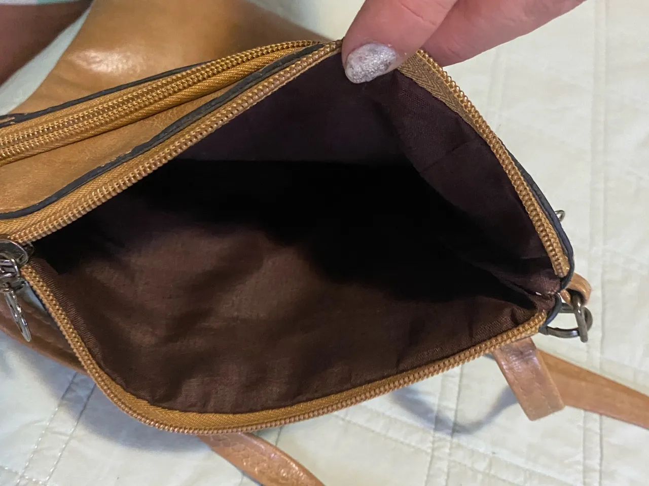 Bolsa de couro marrom - Foto 4