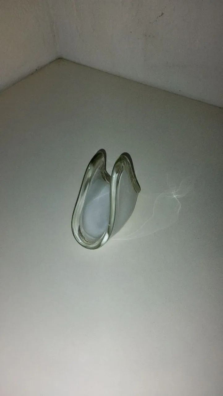 Belíssimo Porta guardanapos antigo em Cristal Murano  - Foto 3