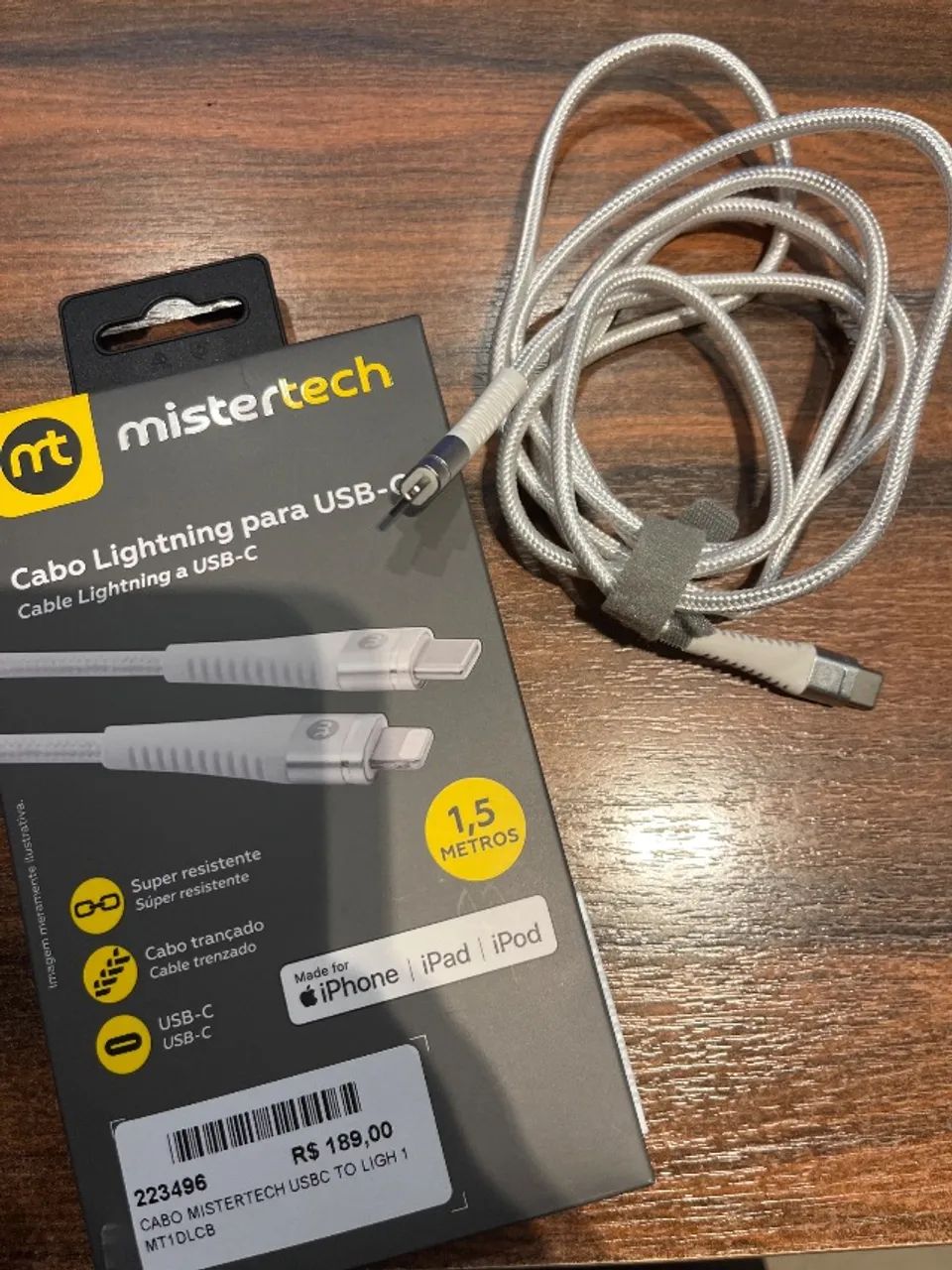 CABO LIGHTNING USB- C MISTERTECH ORIGINAL